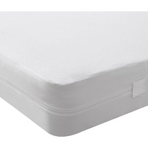 Waterdichte Matrasbeschermer Met Rits - Absorberende Katoenen Badstof - Ademend en Antibacterieel - 80x200cm+20cm - Beedsooth