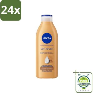NIVEA – Bodylotion – Sun Touch Bruinen Zonder Zon – 400 ml - Voordeelverpakking - 24 stuks - Bruin zonder zon - Natuurlijke teint