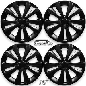 Wieldoppen set HOSHI-B 16 inch in mat zwart. Set a 4 stuks (CONTROLEER UW BANDENMAAT en lees a.u.b. de onderstaande, uitgebreide tekst!)