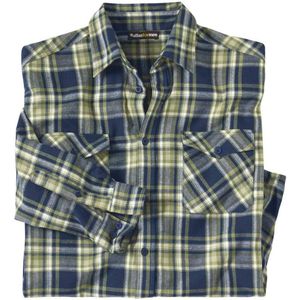 ATLAS FOR MEN - Geruit overhemd van flanel Yellowstone - Heren - Verkrijgbaar in grote maten - 5XL