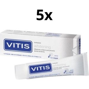 5x Vitis Whitening Tandpasta - Voordeelverpakking