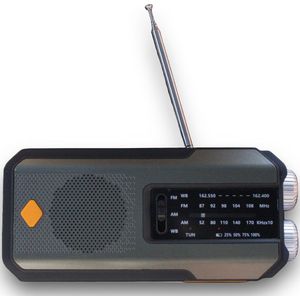 Niba® Noodradio - Krachtige Zaklamp - SOS Knop - Noodpakket Oorlog - FM/AM - Draagbare Opwindbare radio - Solar Radio - Kamperen - Noodalarm - Powerbank in Groen Zwart. Het ideale hulpmiddel voor noodsituaties en outdoor avonturen