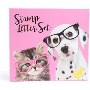 Studio Pets Stempelset - Met briefpapier & stickers - Paige & Spot Editie