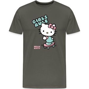 Hello Kitty Op Een Skateboard Met Girls Rules Premium T Shirt Heren