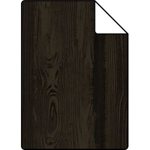 Proefstaal Origin Wallcoverings behang hout motief zwart - 26,5 x 21 cm - 347526-S