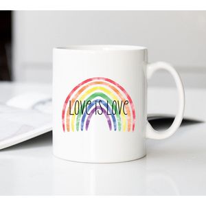 Mok Pride Gay Flag Love is Love - Pride - Gay - LGBTQ Vlag - Regenboog