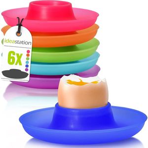 NEO plastic eierdopjes 6 stuks, 9,5 cm, kleurrijk, eierhouder