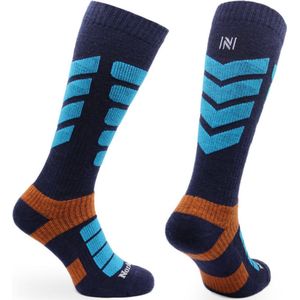 Norfolk - Snowbird - Compressie Skisokken - Blauw - 50% Merino Wol