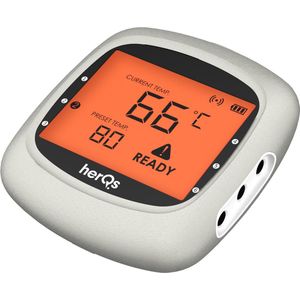 HerQs - EasyBBQ pro - BBQ thermometer – Keuken thermometer, barbecue, digitale, kerntemperatuur, vleesthermometer, Bluetooth, app, draadloos, thermometer