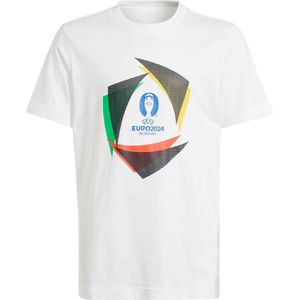 adidas Performance UEFA EURO24™ Official Emblem Ball T-Shirt Kids - Kinderen - Wit- 176