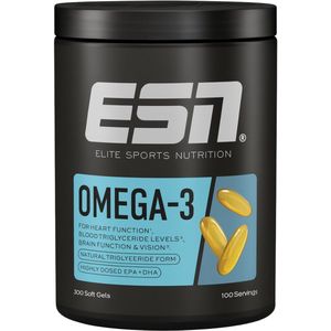 ESN Omega-3 - Vetzuren - 300 Capsules - Hooggedoseerd EPA & DHA - 1200 mg EPA & 900 mg DHA per Portie