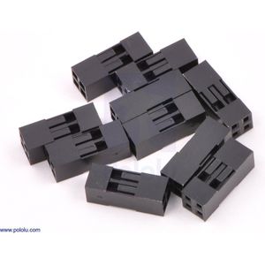 Dupont stekker Behuizing 2x2pin 10 stuks Pololu-1910