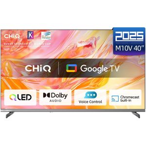 CHiQ L40QM10V - Smart TV 40 Inch - QLED Pro Google TV - FHD 1080P - Randloos Metal Design - Dolby Audio - 2025 Nieuw