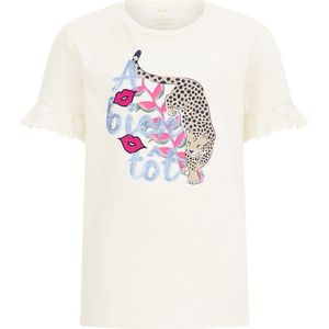 WE Fashion Meisjes T-shirt met embroidery