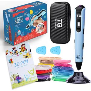 3D Pen Starterspakket - Nieuw Model 3D Pen - Extra Lange 3 Meter Laadkabel - Geschikt voor ABS & PLA Filament - Blauw