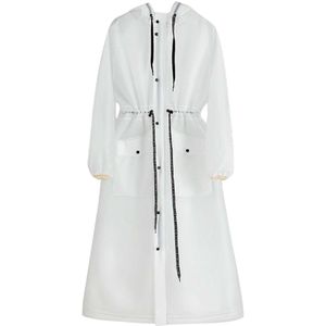 ANMI - Dames Regenjas Lang - Waterdichte Poncho - Lichtgewicht Opvouwbare Regenjas