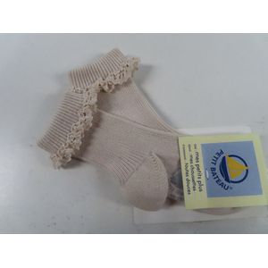 Petit Bateau - Sokken - 2 Pack - Meisjes - Beige - Kantjes - 3 maand 17/18