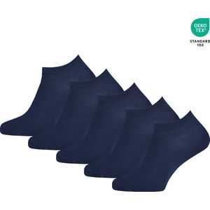 Enkelsokjes - Korte kousen - 5-pack - Donkerblauw - Maat 35-40