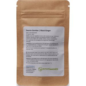 Zwarte Gember | 30 vegan capsules (HPMC) | 250 mg/capsule