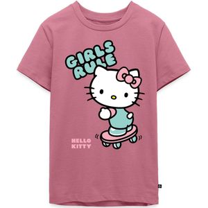 Hello Kitty Op Een Skateboard Met Girls Rules Premium T-Shirt Tiener