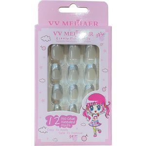 Kinder Plaknagels | Valse Nagels | 12 Stuks | Geen Lijm Nodig | Zeemermin
