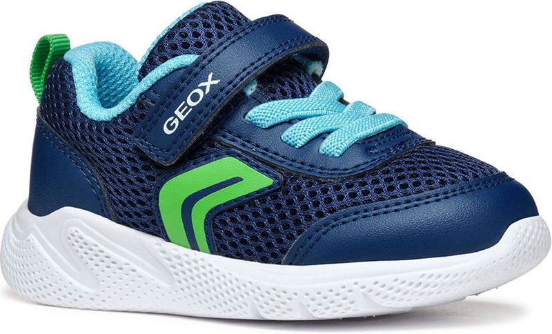 Geox - Sprintye - Schoenen - Blauw - Mesh en Leerlook