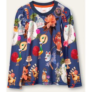 Oilily - Tuin T-shirt - Blauw - 98/3T