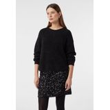 comma - Gebreide Trui - Glittergaren - Cropped - Ronde Hals