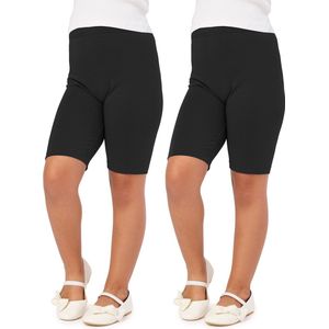 Merry Style Meisjes Leggings 2Pack - Sport - Vrijetijdsbroek - Kort – Viscose - Sporbroek - Yogabroek – Zwart/Zwart(2Pack) – 116 - MS-MS10-132-LE-2P