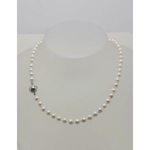 Parel collier - akoya - zilver magneetslot - 40 cm lang - Verlinden juwelier
