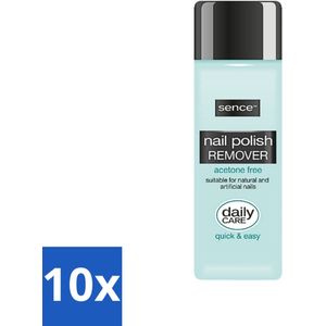 10 x Sence - Acetonvrij - Nagellakremover - Mild - 200 ml - Nagels - Nagellak - Milde Nagellakremover