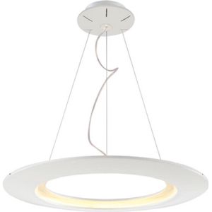 LED Hanglamp - Hangverlichting - Concepty - 35W - Natuurlijk Wit 4000K - Wit Aluminium