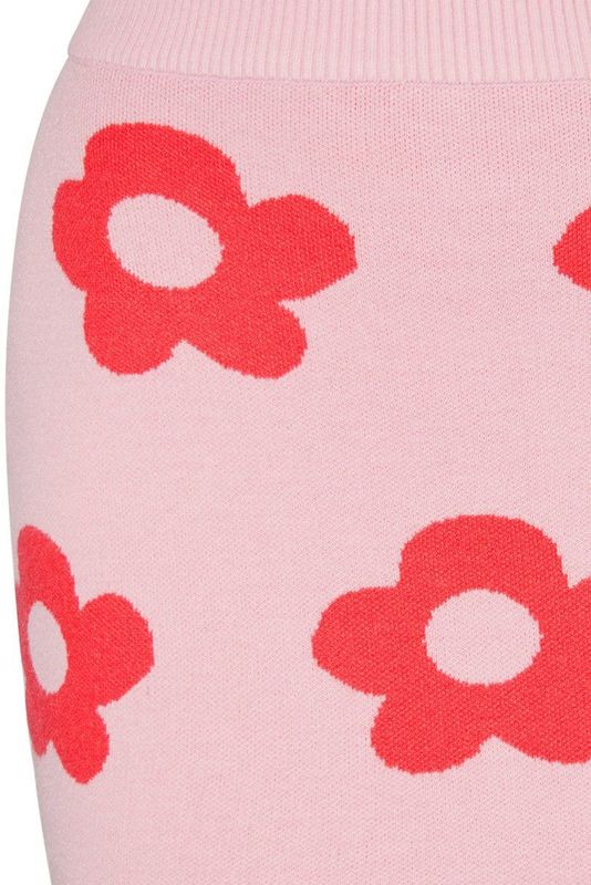 MYMO - Rok - Rosa / Merlot - Minirok - Bloemenprint - Slanke Pasvorm