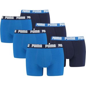 Puma Basic Heren Boxer 6-pack - Blauw/Donkerblauw - Maat XL