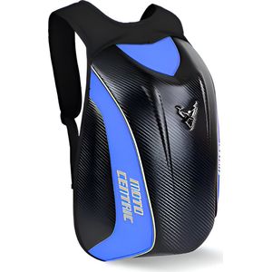 E-Shop4u® - Carbon Fiber Motorhelm Rugzak 30L - Waterdichte Tas - Motor Rugzak - Harde Schaal - Turtle Bag - Innovatieve Motorfietstas - Waterbestendig - Blauw