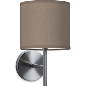 Home Sweet Home wandlamp Bling - wandlamp Mati inclusief lampenkap - lampenkap 16/16/15cm - geschikt voor E27 LED lamp - taupe