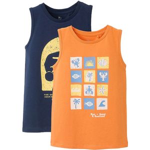 Zippy 3107112802 Mouwloos T-shirt 2 Eenheden Oranje,Blauw 5-6 Years Jongens,Meisjes