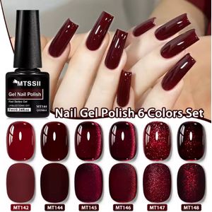 Gel Nagelak Set – 6 Delig - Limited Kerst Editie - Langdurige Glans & Professionele Finish - UV/LED soak-off - Meerdere kleurensets verkrijgbaar