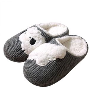 Damespantoffels van traagschuim - Pluizige instappers van imitatiebont - Antislip en comfortabele huisschoenen