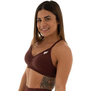 Dames Sportbeha – Medium Support & Verstelbare Bandjes – Pulse Bra met Uitneembare Pads – Ademend & Stijlvol – DM Training – Yoga, Fitness & Pilates (bordeaux)