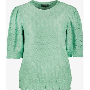 TwoDay dames broderie shirt mintgroen - Maat XS