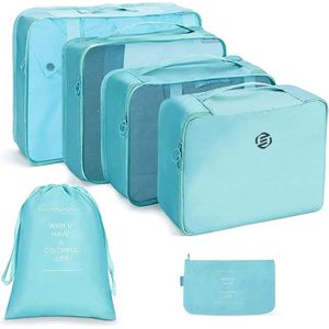 Equivera Koffer Organizer Set - Packing Cubes - Bagage Organizer Set - Compressie Rits - Compression Cube - Premium