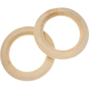 Houten Ringen (58 x 9 mm, gat 38 mm) 10 stuks