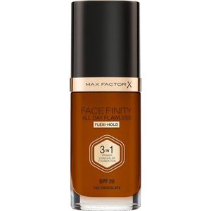 Max Factor Facefinity All Day Flawless 3 in 1 Flexi Hold Foundation - 102 Chocolate