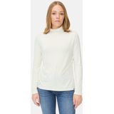 camel active - Shirt - Melkwit - Lange Mouwen - Opstaande Kraag