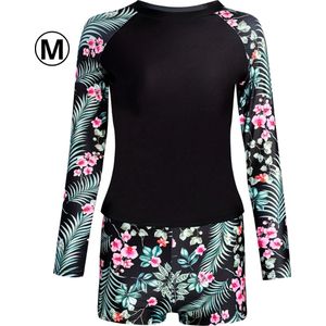 Nivard Rash Guard - Surf Shirt - Zwemkleding - UV Beschermende Kleding - Voor Zwemmen - Surfen - Duiken - Zwart - Maat S