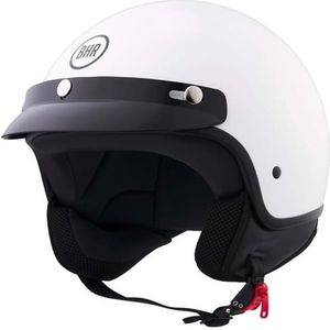 BHR - 839 - Retro Jethelm - Wit - Geschikt voor Brommer Scooter en Motor - ECE 22.06 Keuring