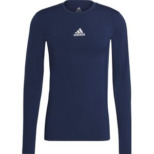 adidas - Techfit Long Sleeve Top - Compressieshirt Blauw - XL - Blauw