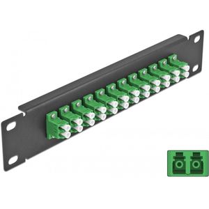Delock - 10 Inch - Patch Panel - Zwart - 12 Poorten LC Duplex