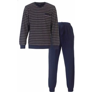 Paul Hopkins Heren Pyjama - Badstof - V Hals - Blauw - Maat L